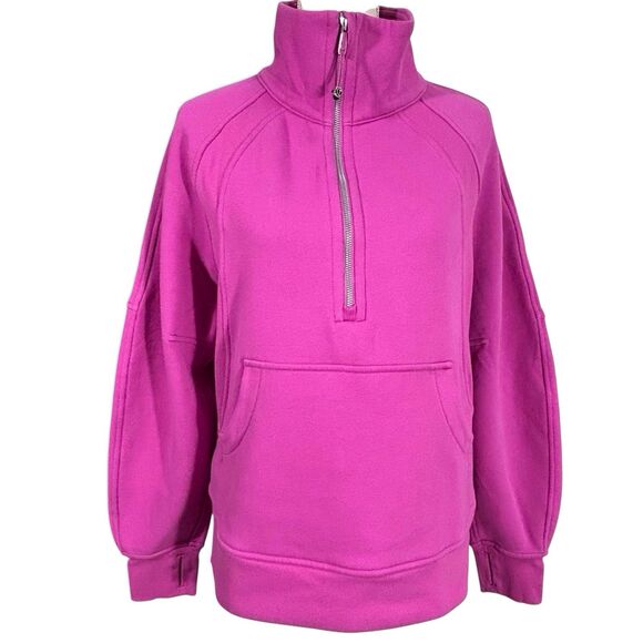Lululemon Scuba Hoodie Women’s Oversized Funnel Neck Half-Zip Pow Pink XS/S - Picture 1 of 13
